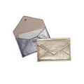 Metallic Goatskin Leather Mini Envelope